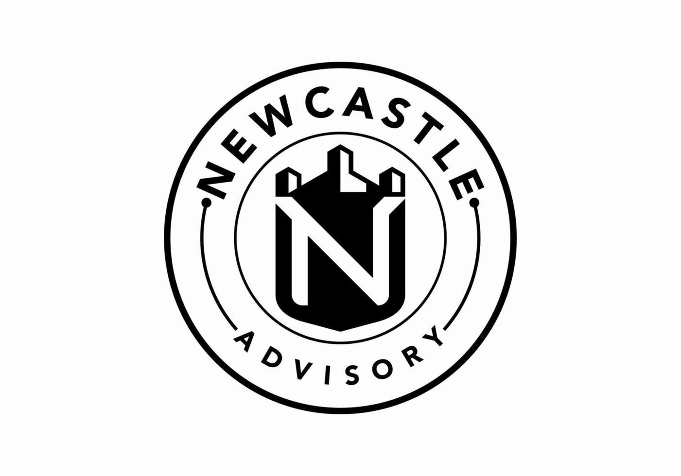 Abstract and Creative Abstract and Creative Vintage Logo Concept Castle Shield and Castle Fortress. vector