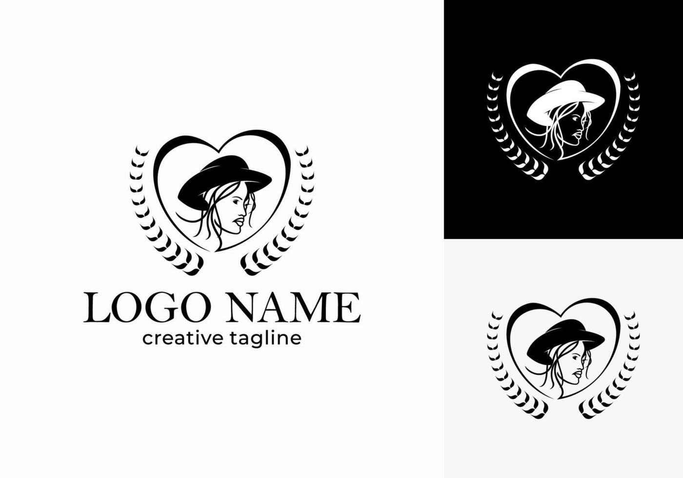 Woman in cowboy hat. Cowboy girl riding a horse in lasso. Hand drawn illustration. vector