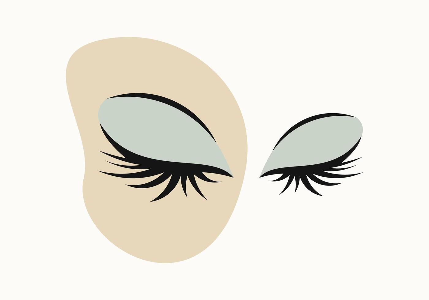 Eyelash icon or logo sign symbol isolated black style illustration with elegant touch of color. vector