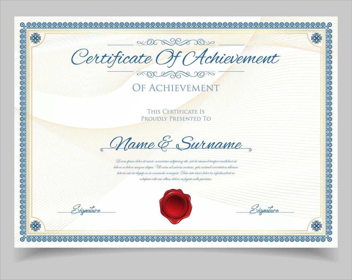 Diploma retro design template illustration vector