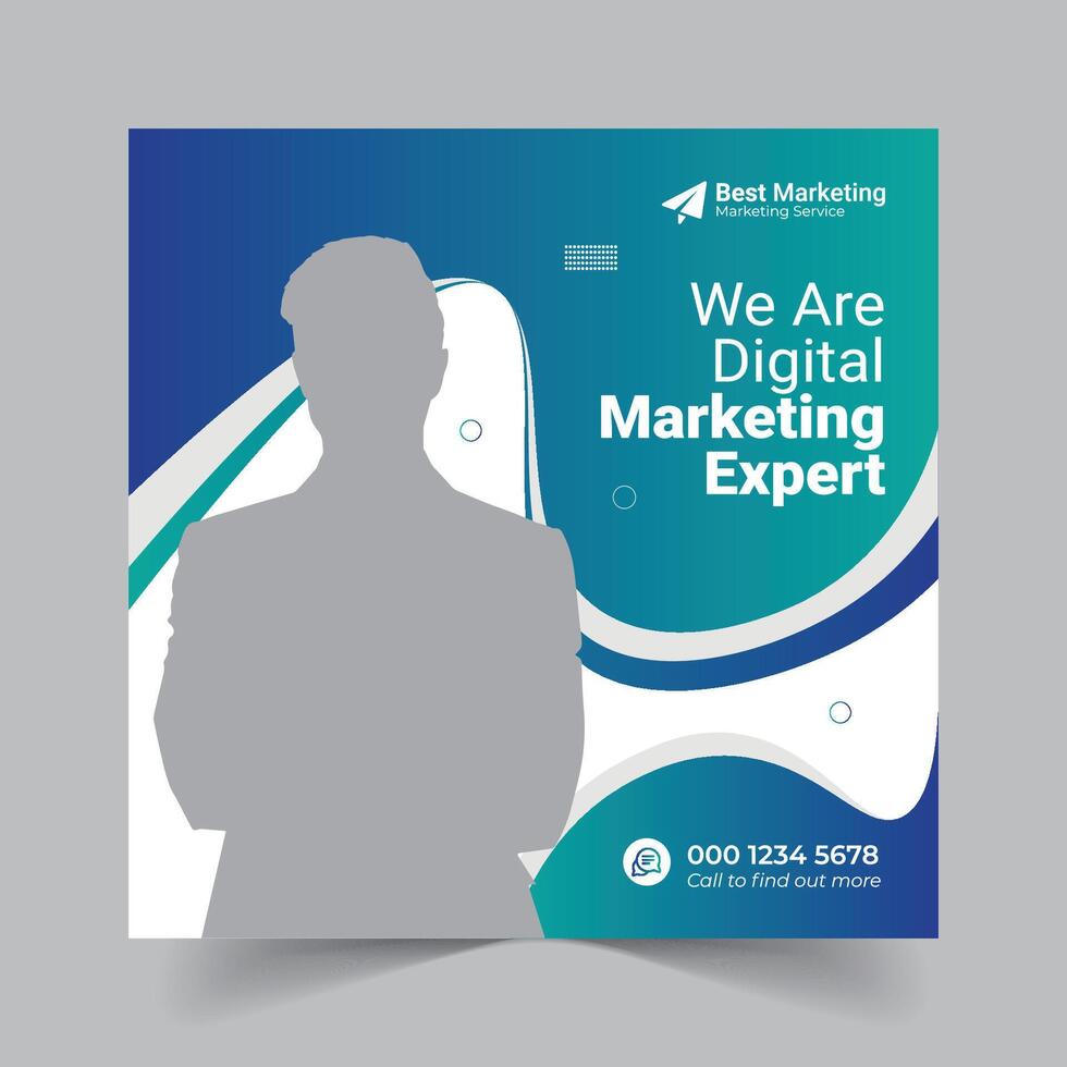 digital marketing social media post and business social media post template vector