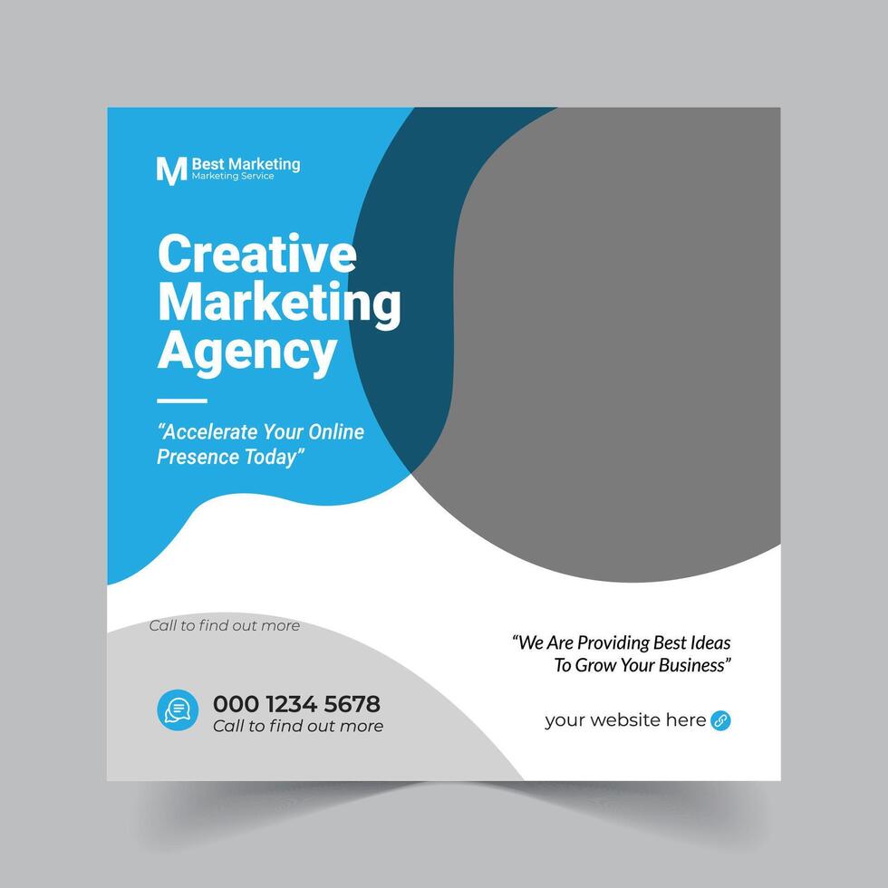 digital marketing social media post and corporate business promotion social media web banner template eps vector