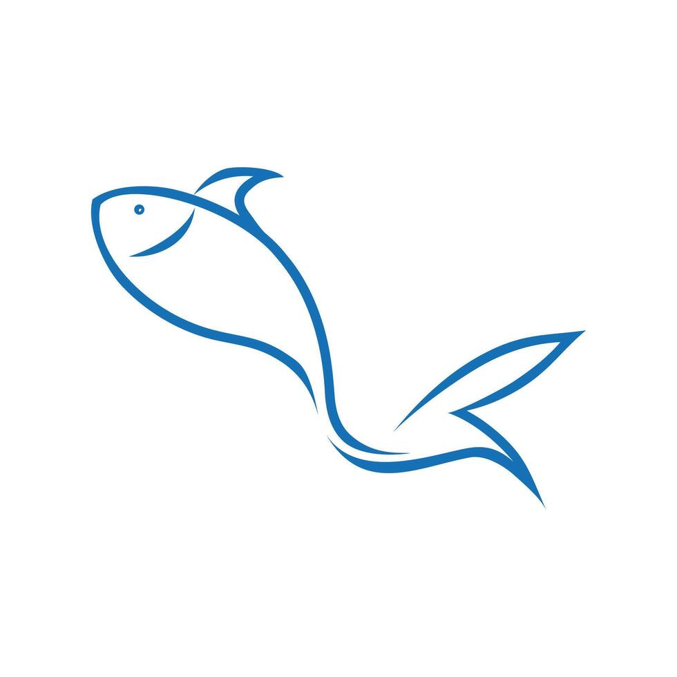 Fish logo design with creative concept vector