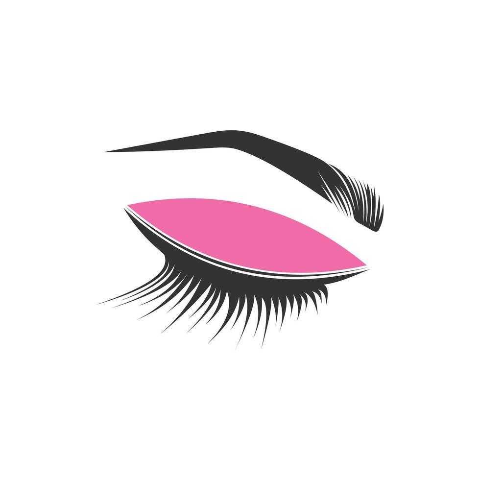 Beauty eyelash logo design with creative concept vector