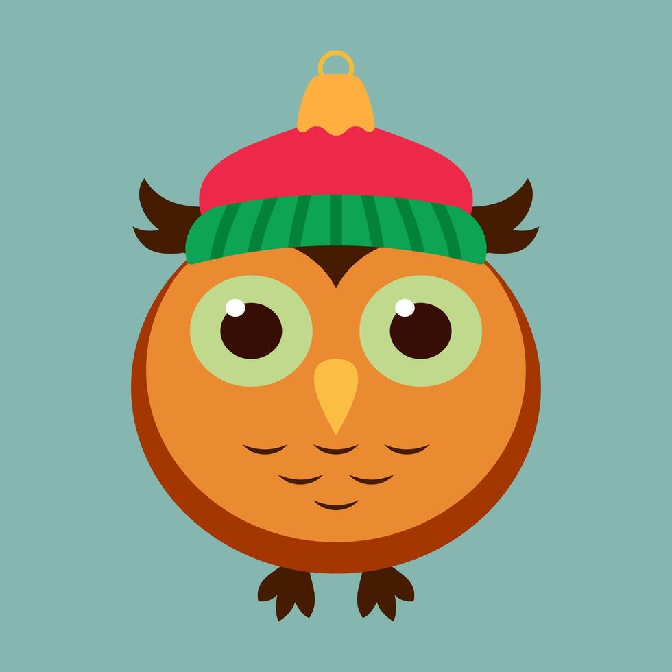 Adorable animals dressed in winter outfits with Christmas accessories in flat style vector