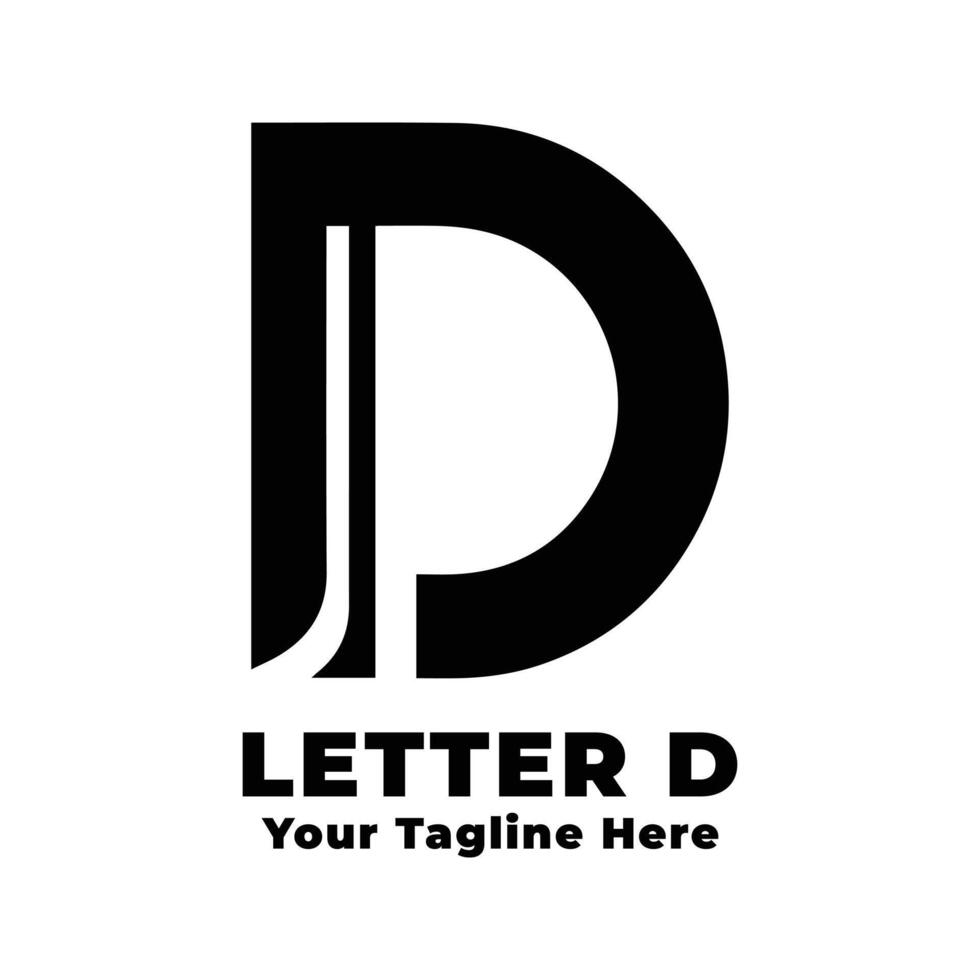 Simple Logo Letter D Design vector