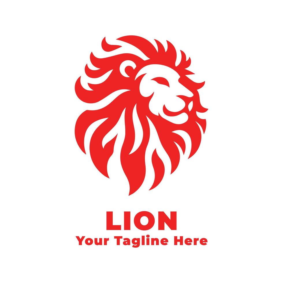 Lion Logo Simple Illustration Design vector
