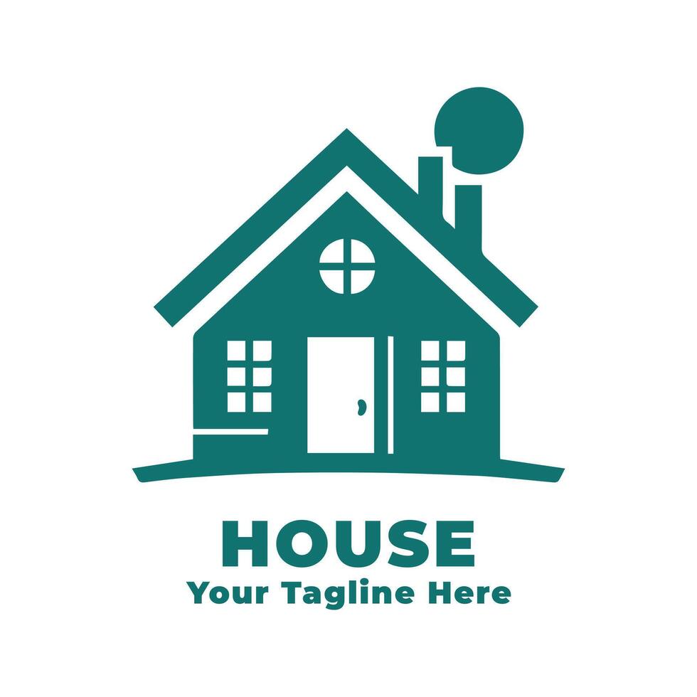 House Logo Simple Design Silhouette vector
