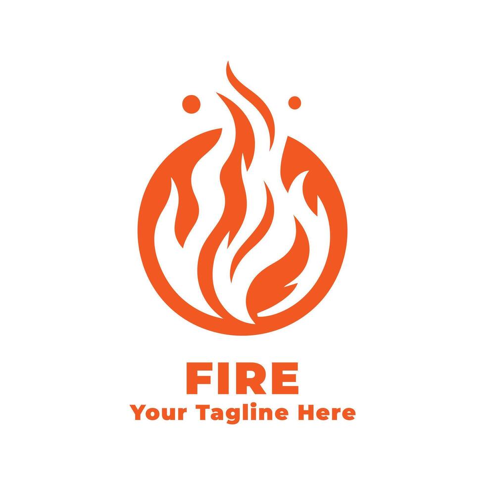 Fire Simple Logo Illustration vector