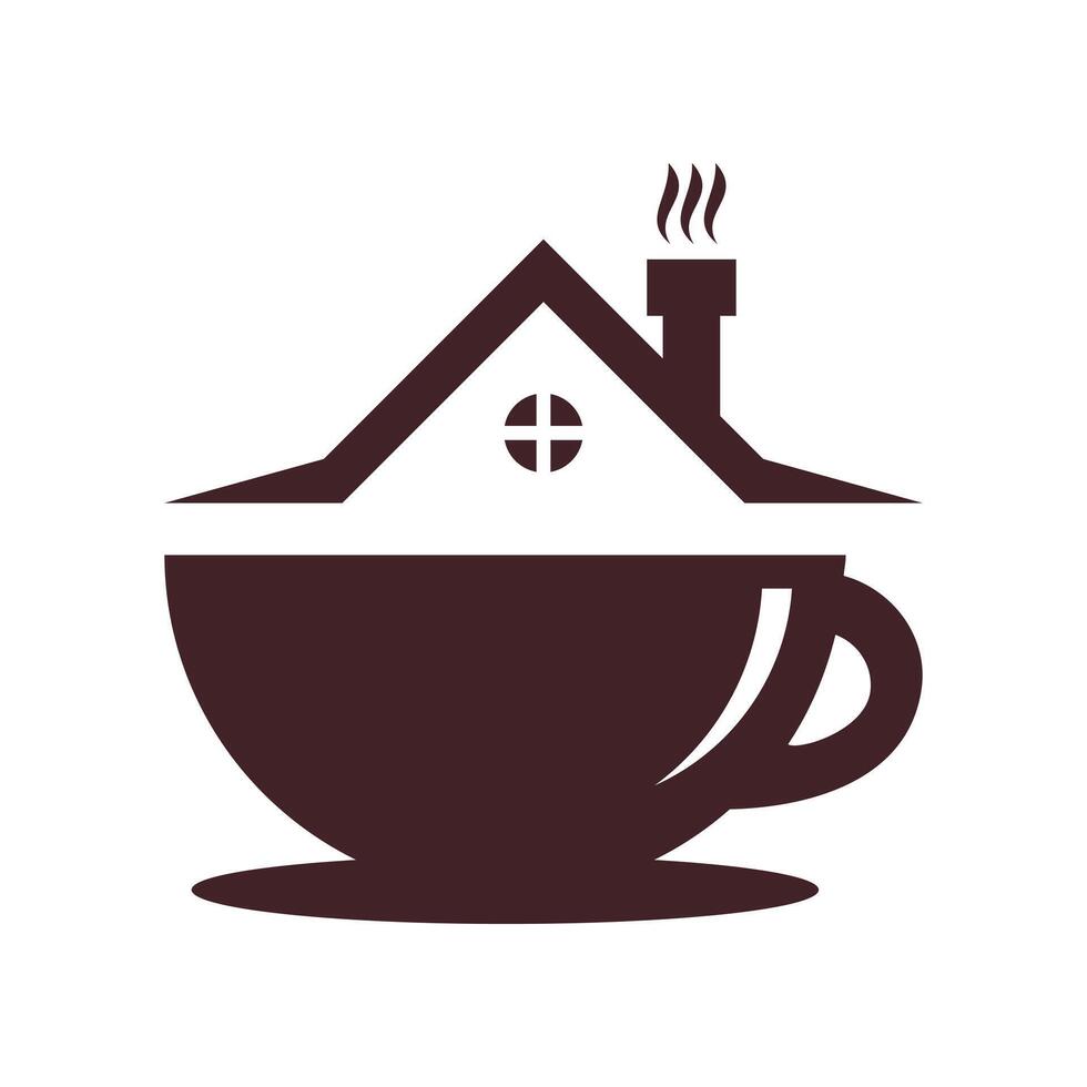 coffee house icon logo design template vector