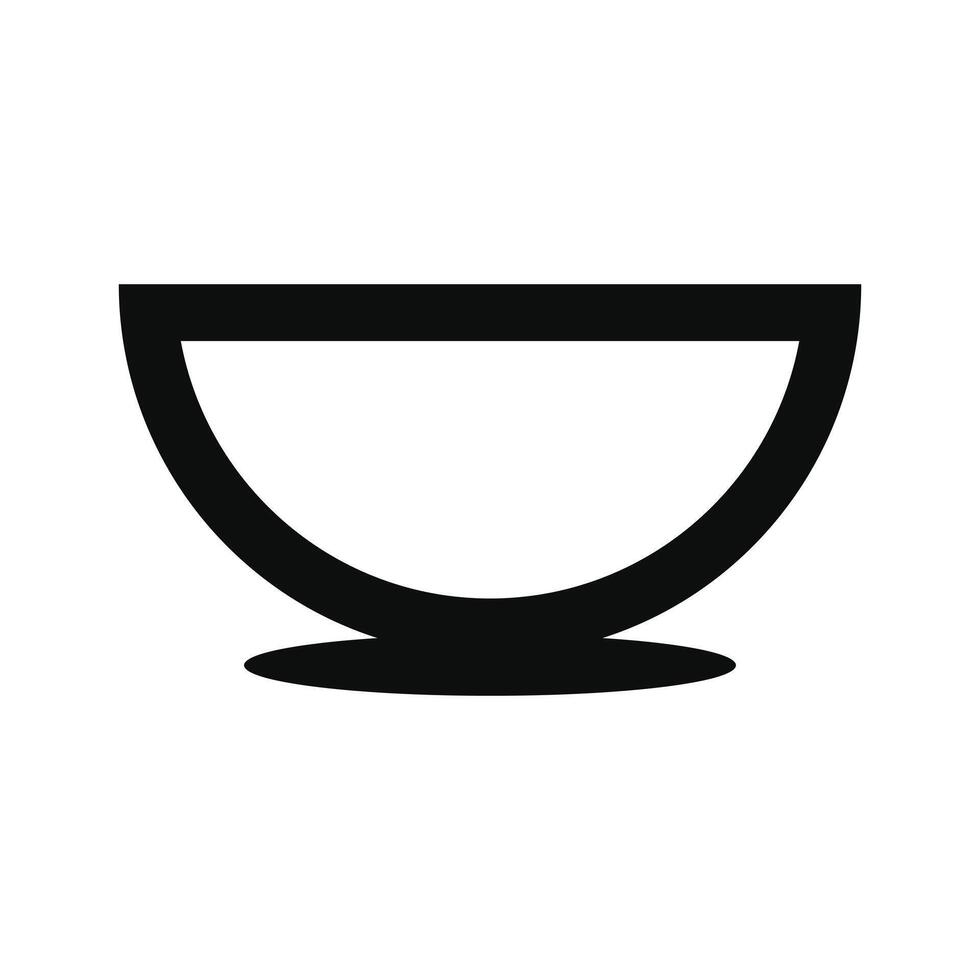 noodle bowl icon logo design template vector
