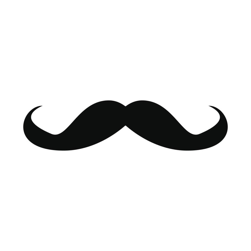 man mustache icon logo design template vector