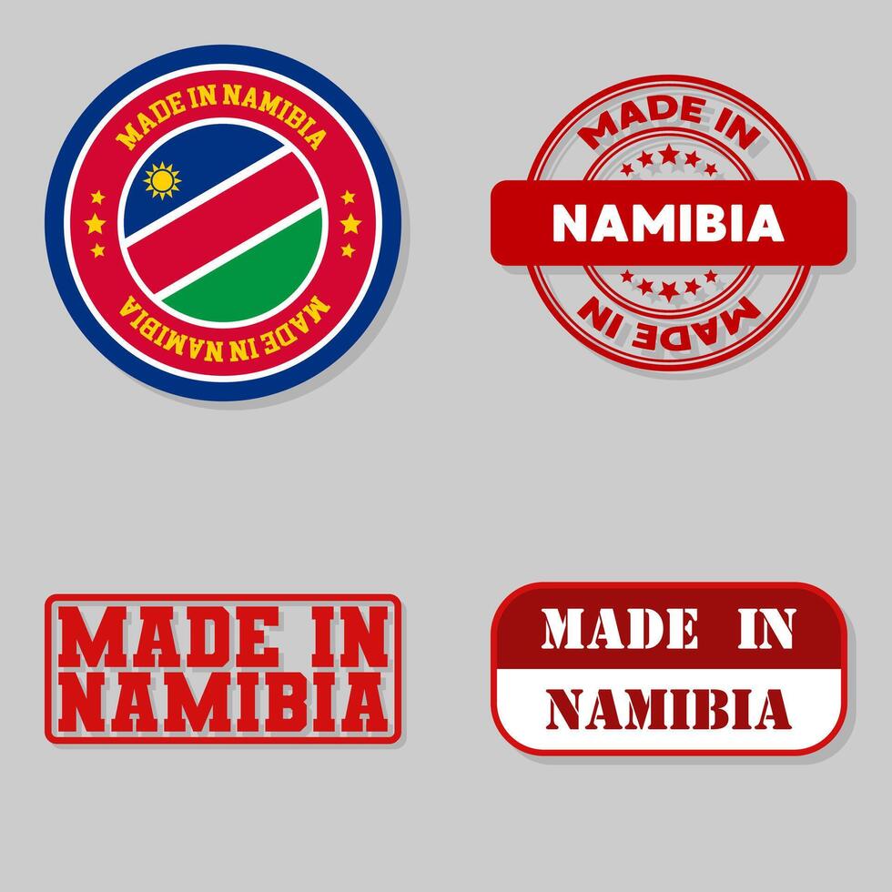 Set of stamps made in Namibia vector