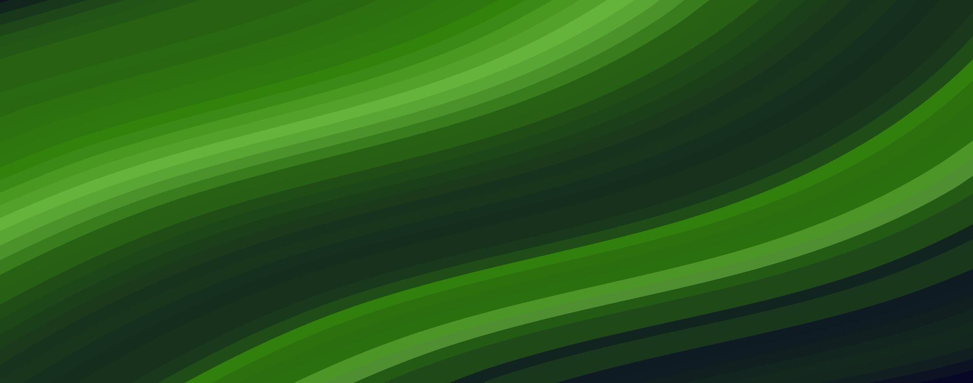 Abstract background with curved green lines. vector