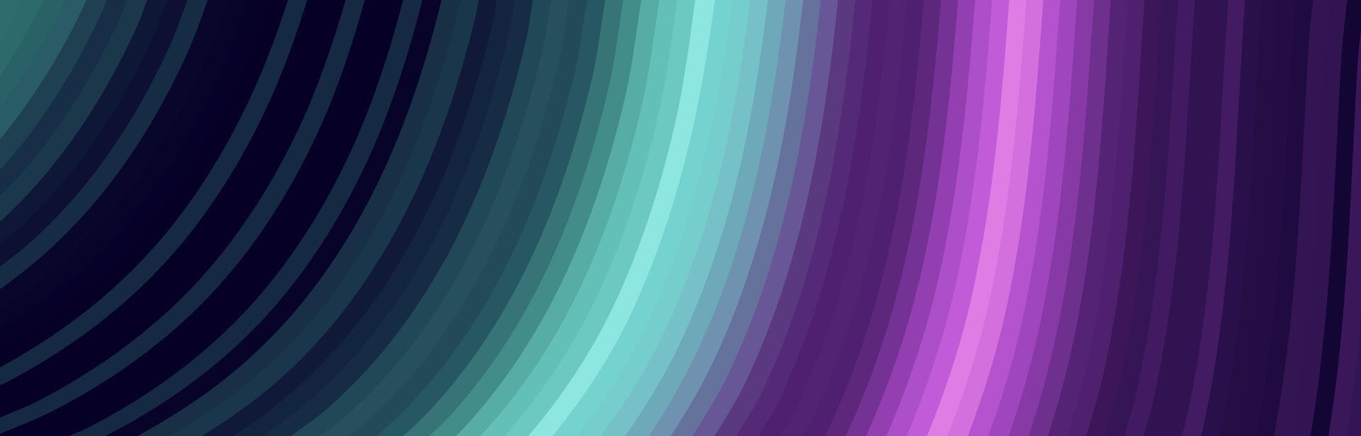 Abstract background with curved stripes in teal, blue, and purple shades. vector