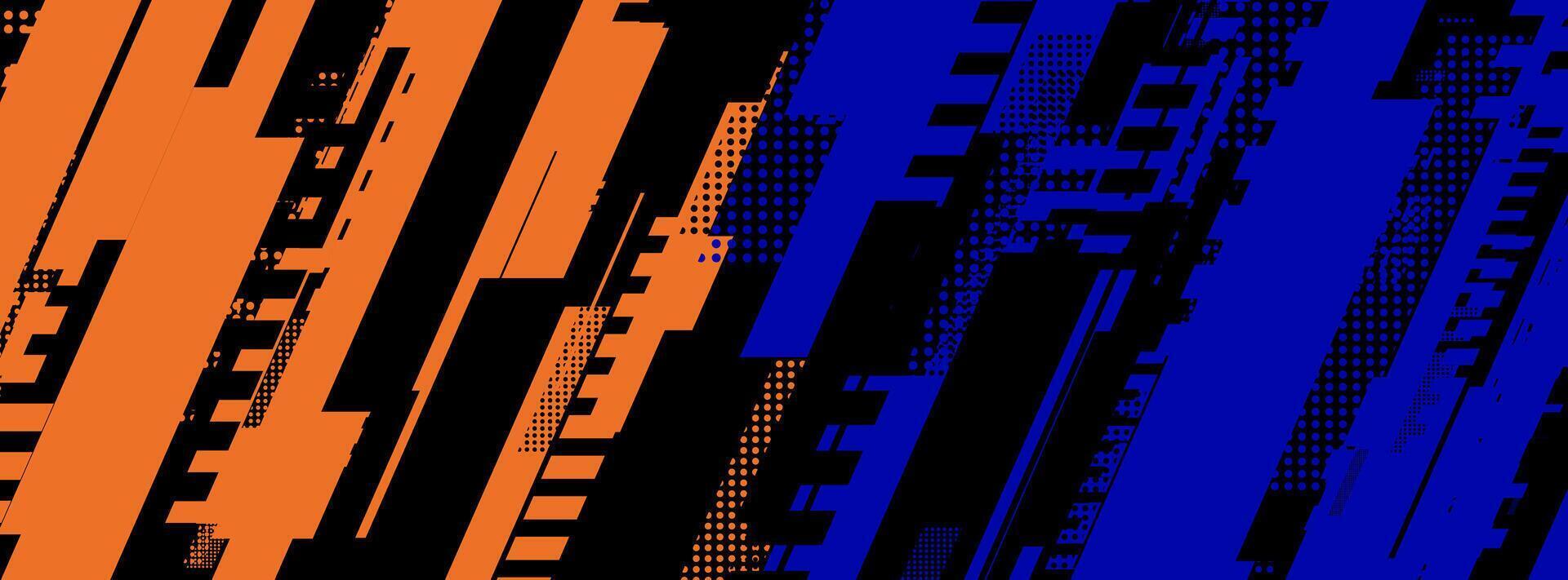 Abstract geometric pattern with orange and blue accents. vector