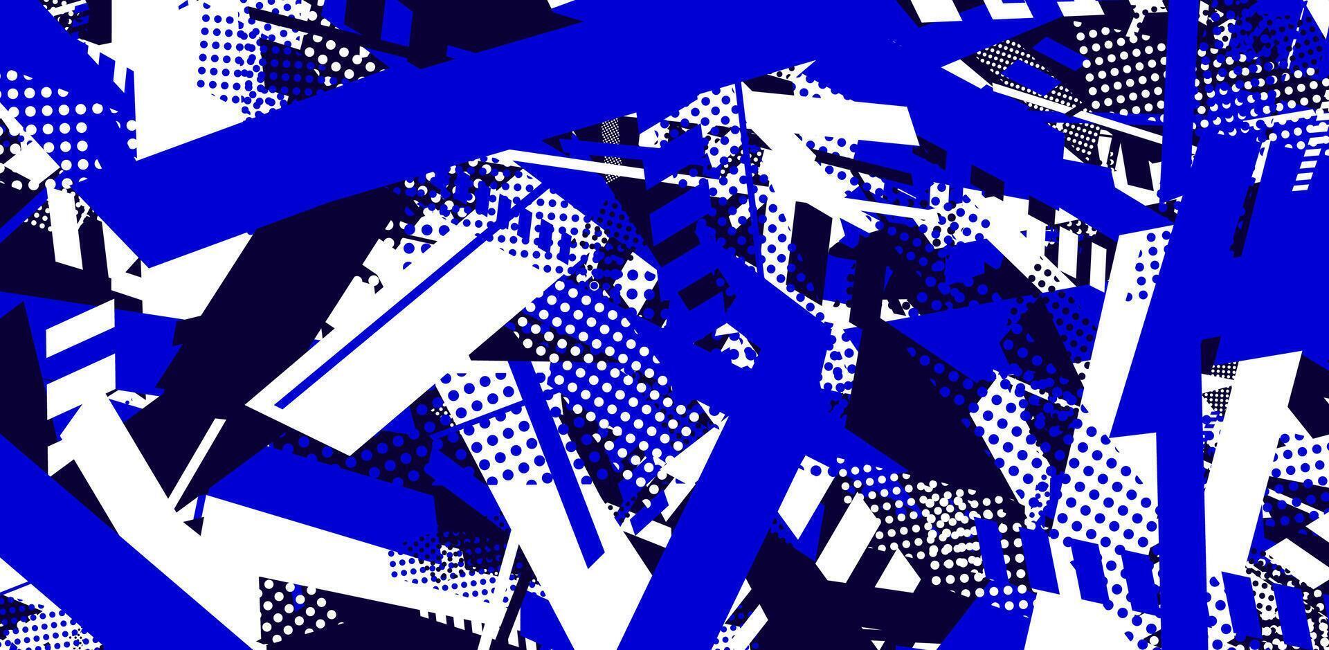 Abstract geometric background with blue and white patterns. vector