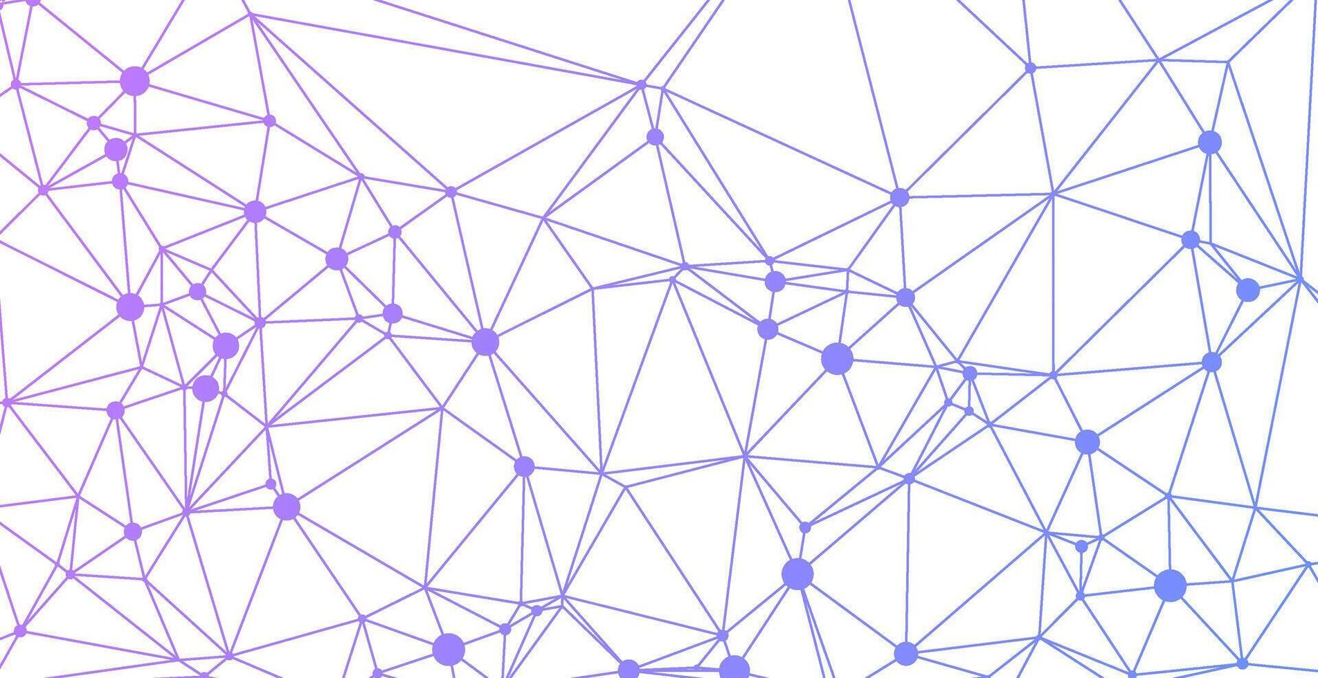 Abstract geometric pattern with purple lines and circles on a white background. vector