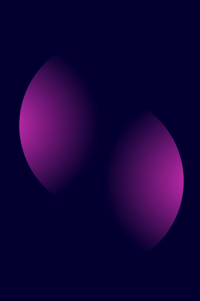 Two overlapping purple circles on a dark blue background. vector