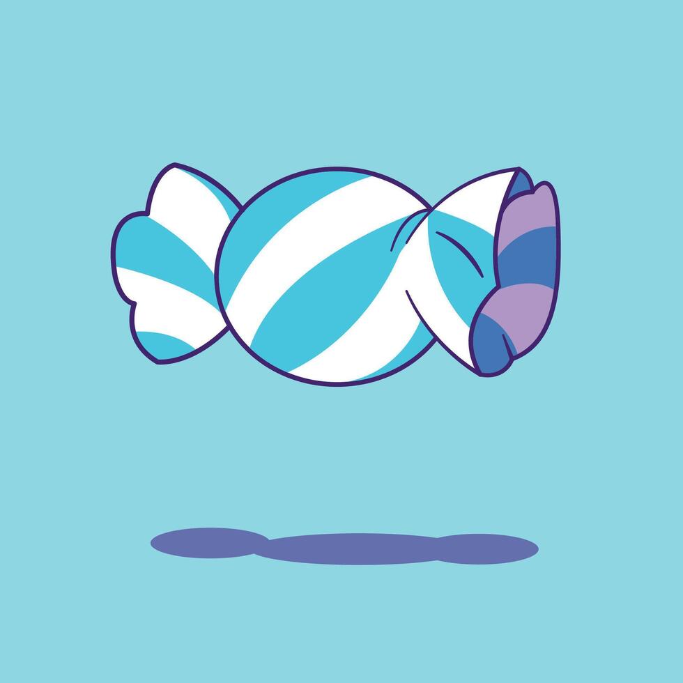Illustration of sweet and adorable blue candy vectors, perfect for food -themed designs or promotional posters vector