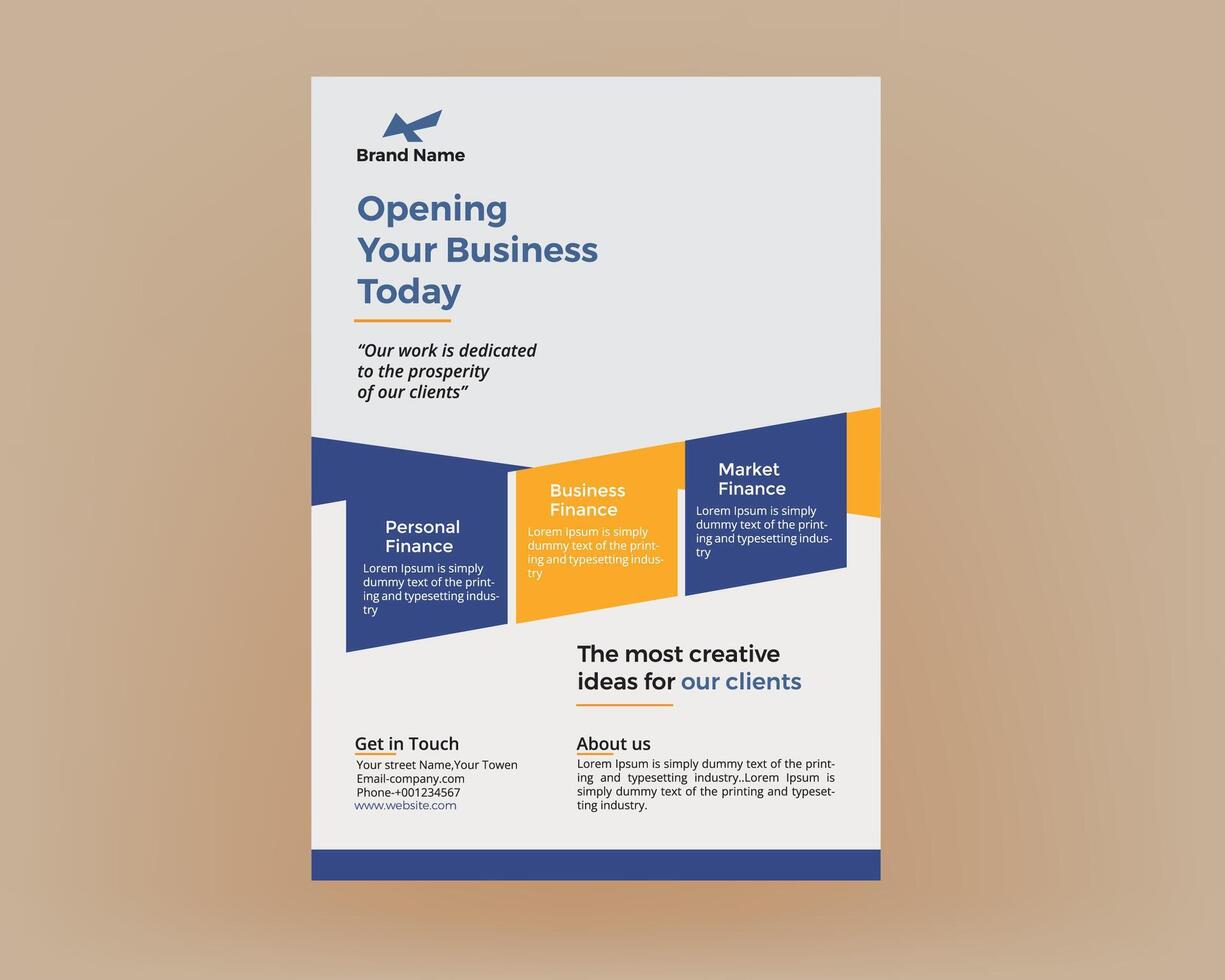 Flyer design template vector