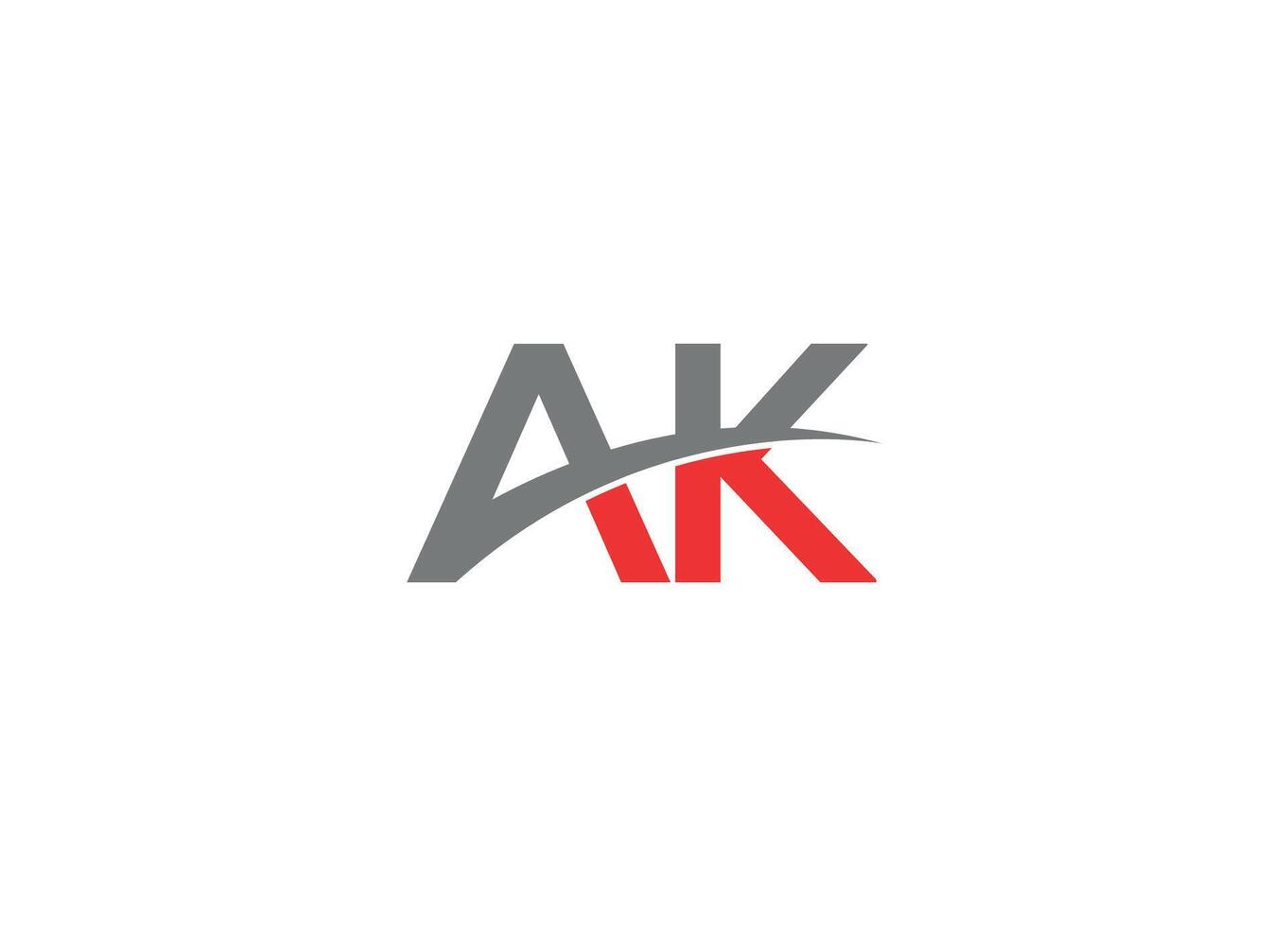 AK logo design icon template with white background vector
