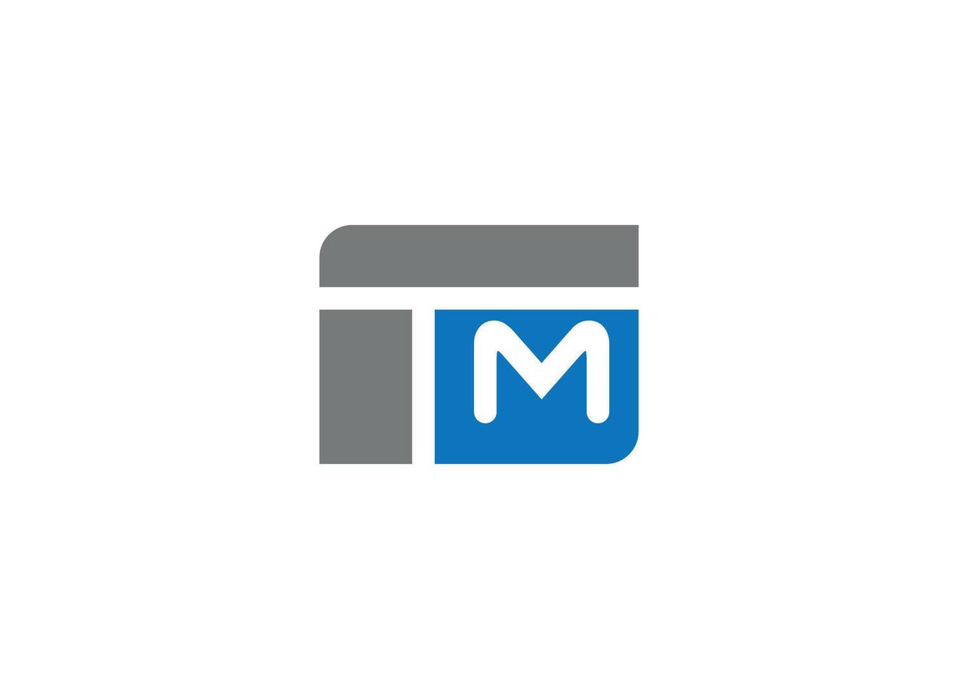 TM logo design icon template with white background vector