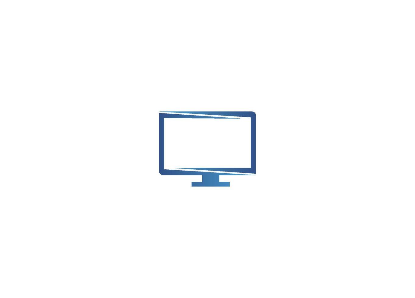 Computer technology logo design icon template with white background vector