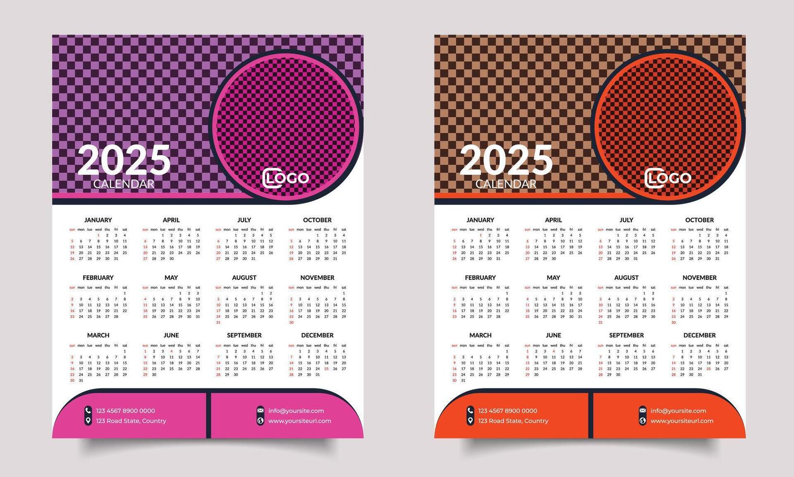 calendar design template. vector