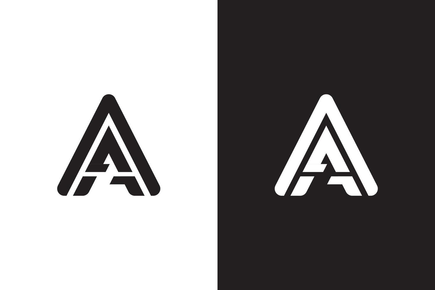 Letter A logo design. A alphabet logo design. vector