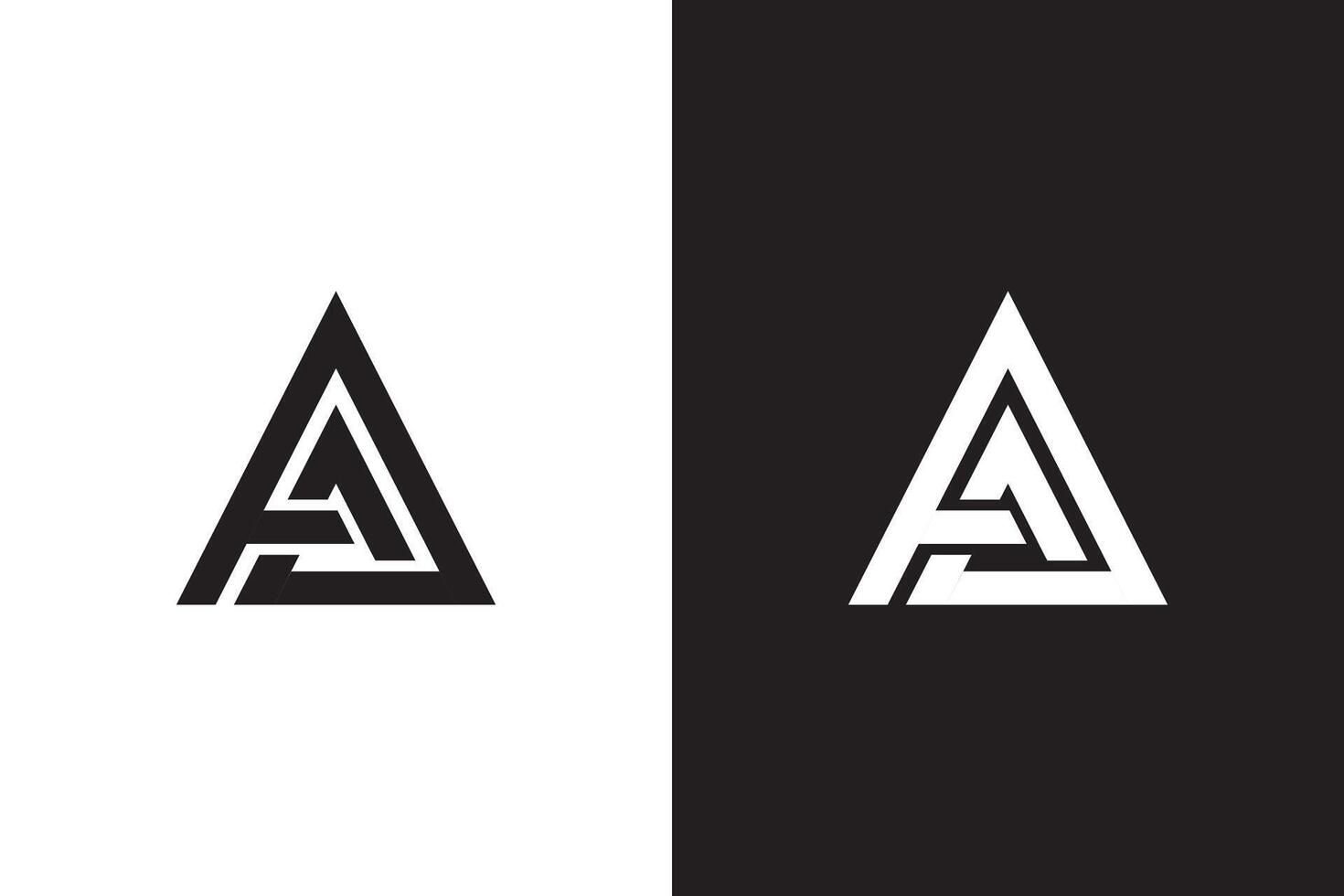 Letter AA logo design. A logo design. vector