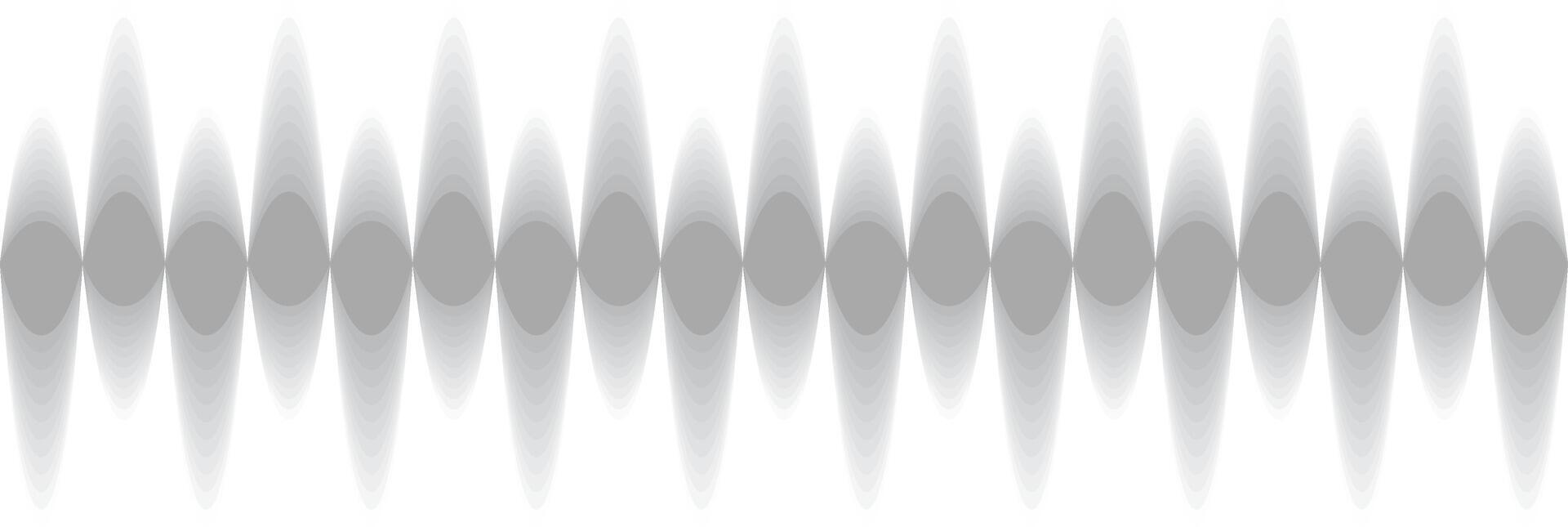 Sleek grey wave pattern on a white background, exuding a modern, futuristic feel with vibrant rhythm. Perfect for trendy digital projects vector
