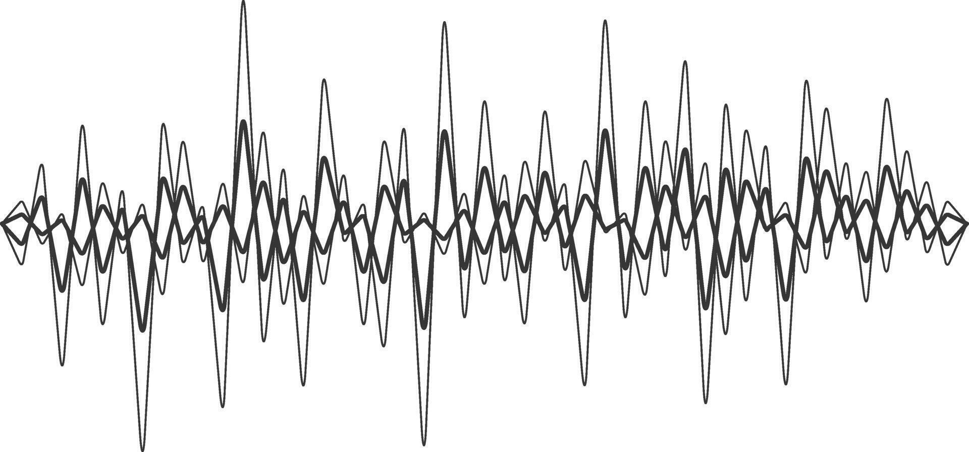 Abstract sound wave design in black and white, perfect for tech or music projects vector