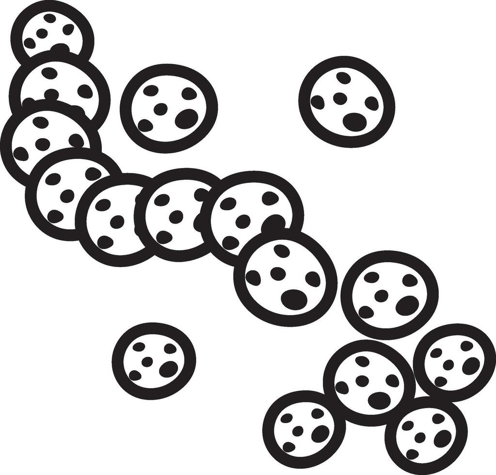 Scattering of delicious chocolate chip cookies forming an abstract s shape, great concept for representing baking, pastry, or even the letter s itself vector