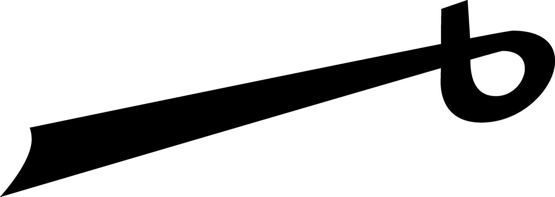 Bold black calligraphy brush stroke creating an abstract shape on a white background, adding modernity and sophistication vector