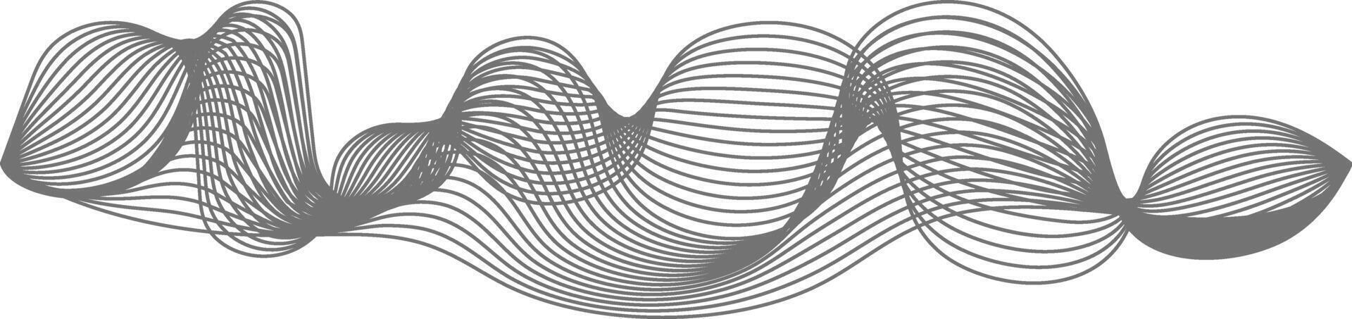 Abstract gray wavy lines forming an elegant shape, perfect for backgrounds, wallpapers, banners, and more. The flowing lines create a sense of movement and fluidity vector