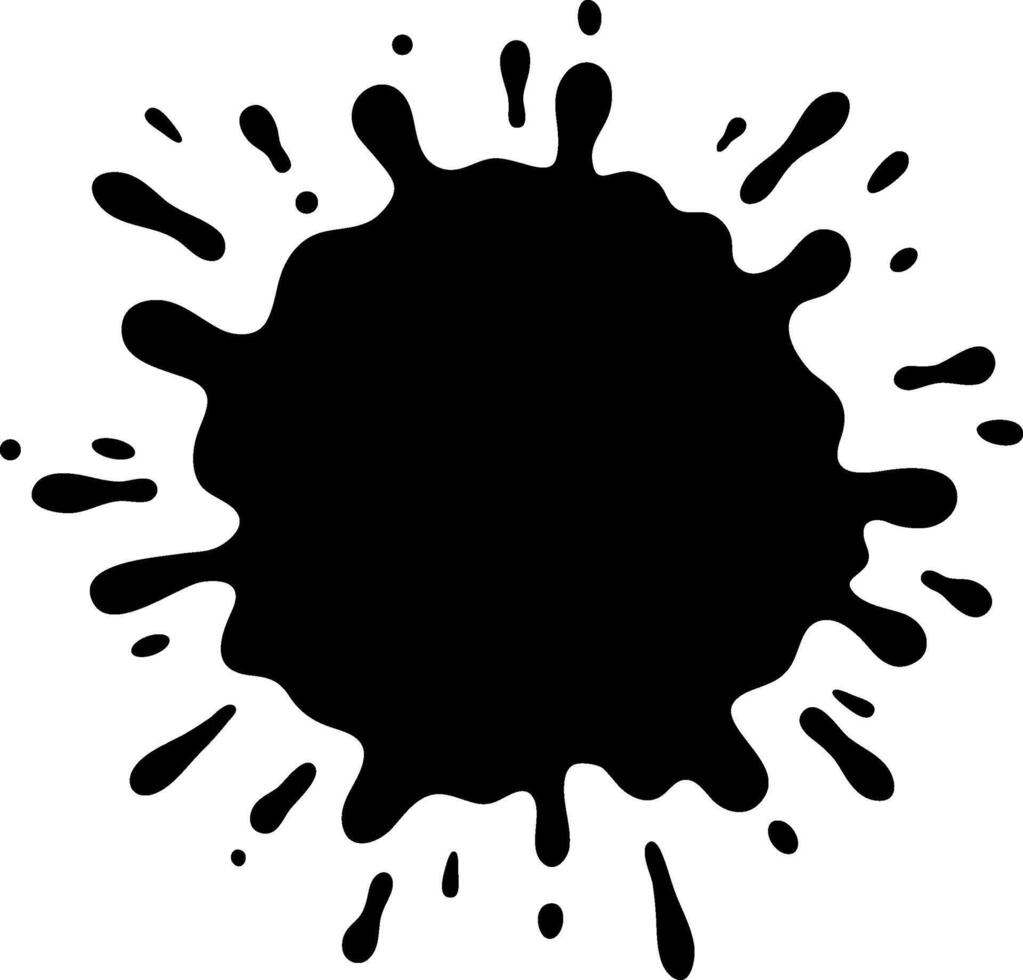 Captivating black ink blot splattering with dynamic motion, creating a burst of creative energy perfect for artistic projects vector