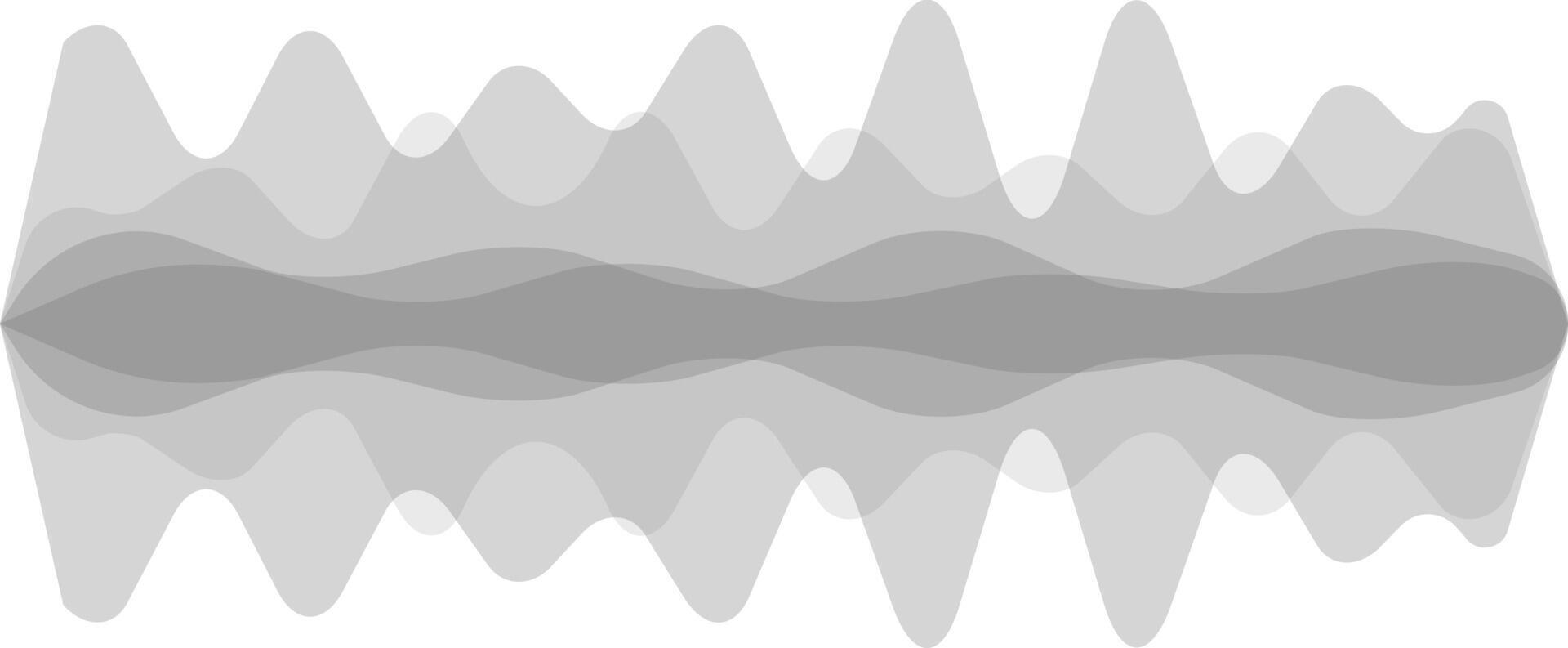 Multiple layers of grey abstract waves are flowing smoothly on a white background, creating a sense of calmness and tranquility vector