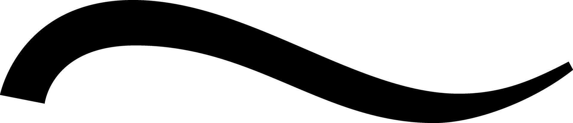 Smooth black curved line flowing upwards on a white background, conveying a sense of movement and dynamism. Perfect for minimalist designs vector