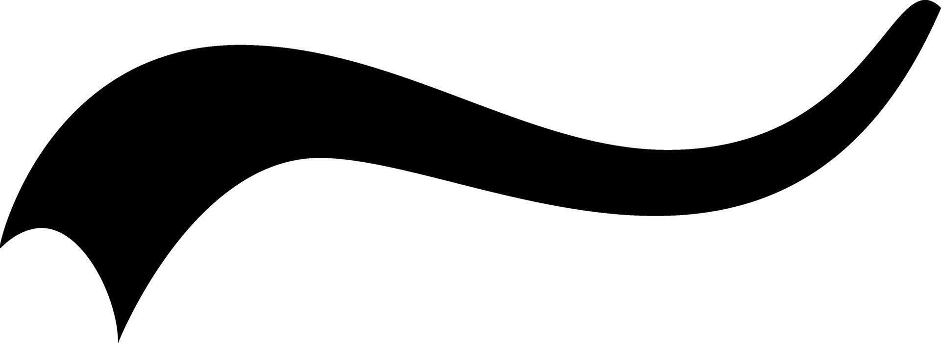 Create elegant graphics with this black wave design element, perfect for adding sophistication to projects. Let your creativity flow with this modern and versatile element vector