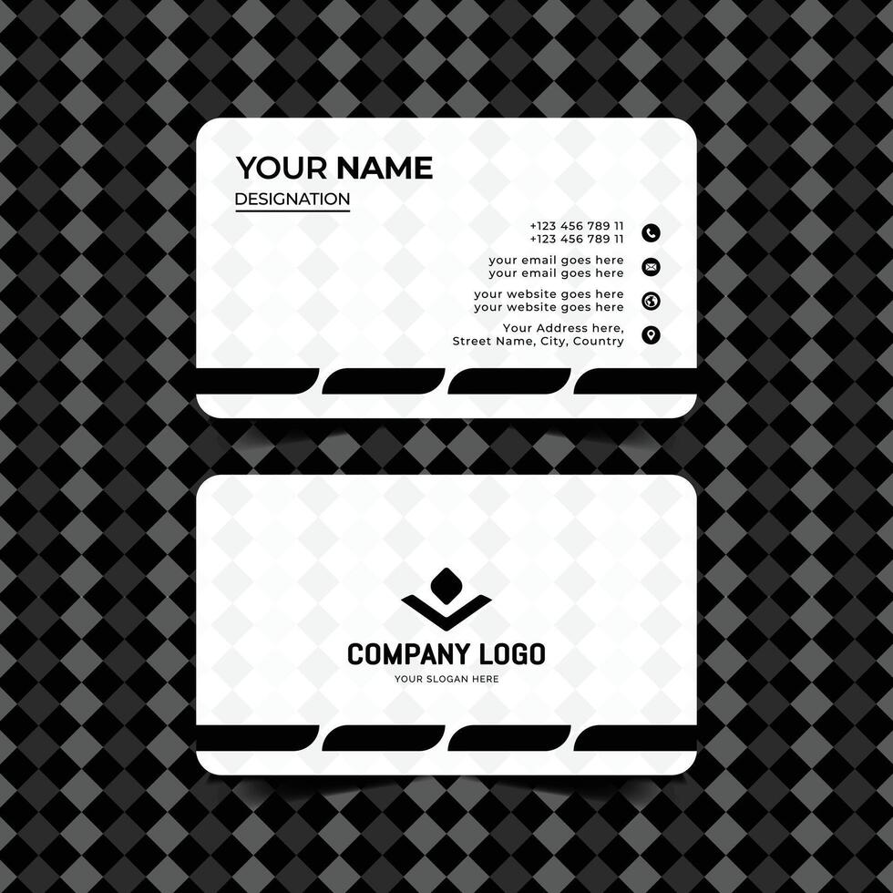 Creative Modern Clean Business Card Design Template, Corporate Business Card Layout, Visiting Card vector
