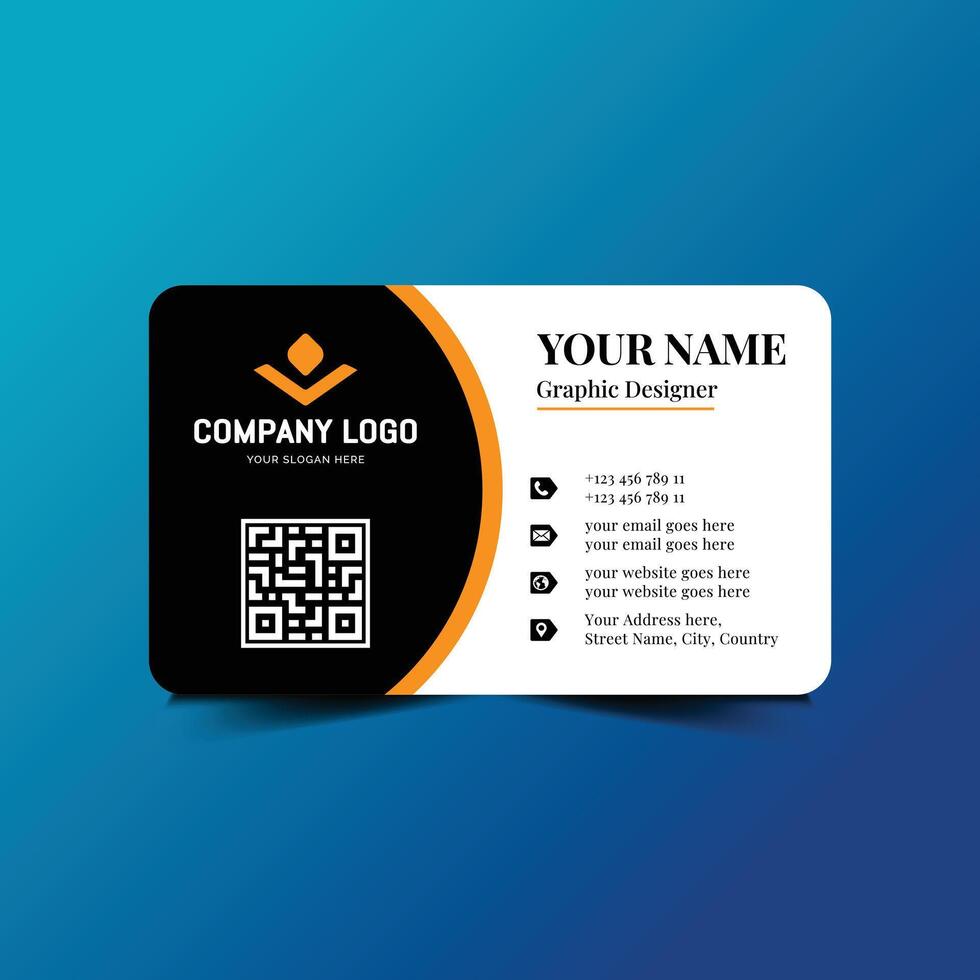One side Luxury modern business card template vector
