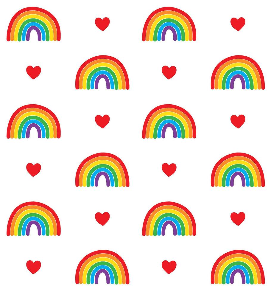 Pattern of lgbt rainbow vector