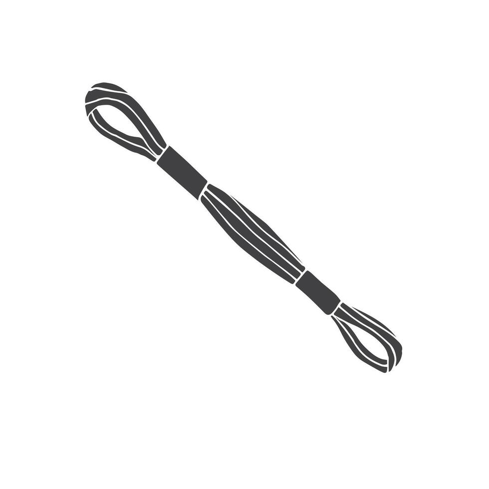 Hand drawn doodle embroidery floss threads vector
