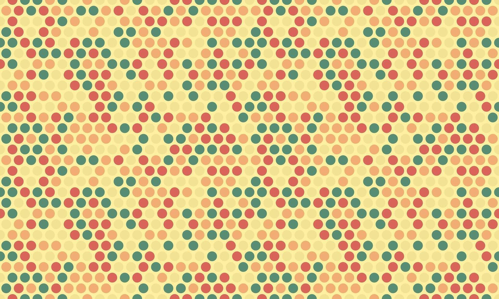 Seamless polka dot with geometric circles, perfect for fabric prints, posters, or abstract backgrounds. Trendy pattern for wallpapers and textile designs. vector