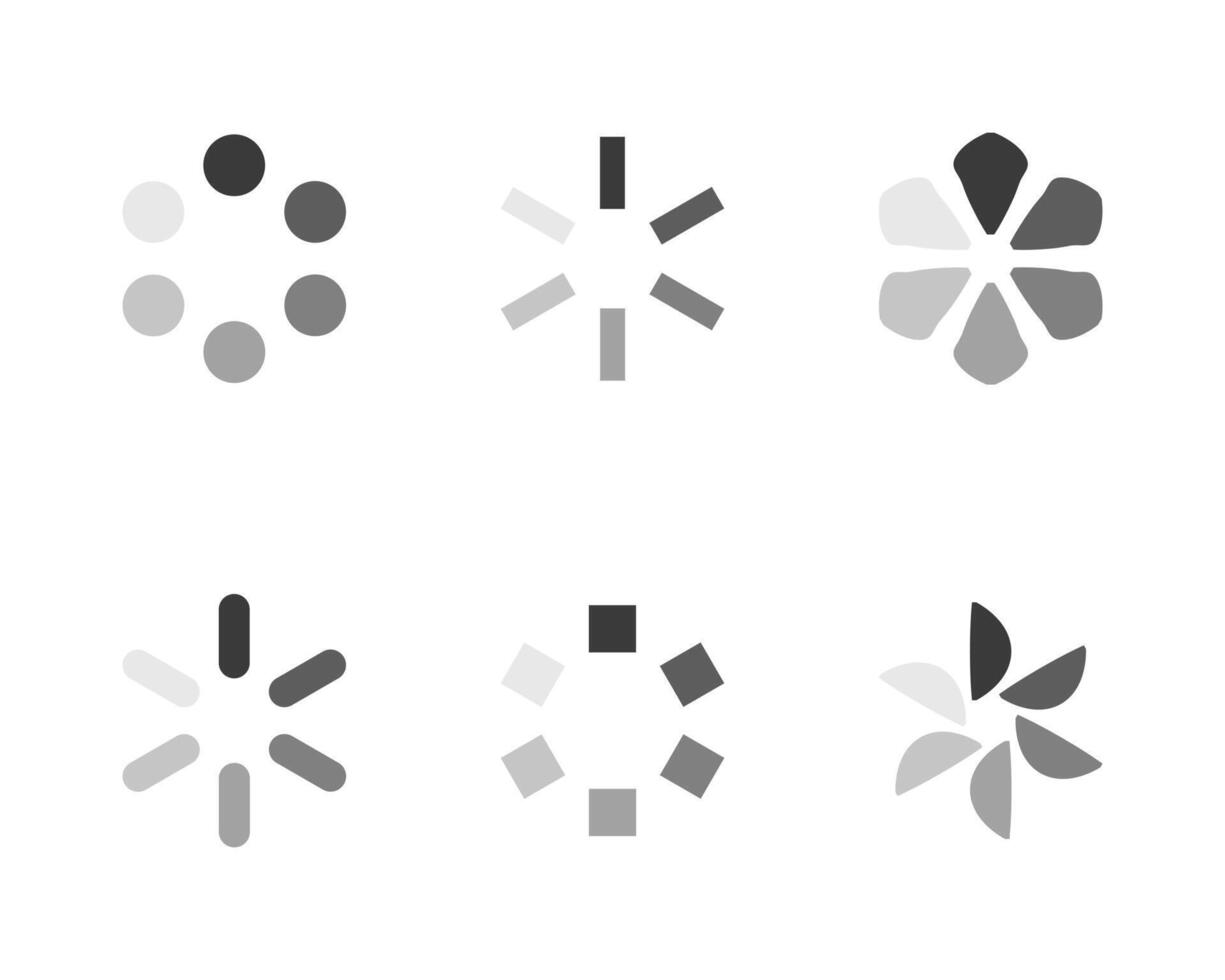 Collection Loading bar status icon. illustration. Set of loaded icons. Download progress. Donload or Upload. vector