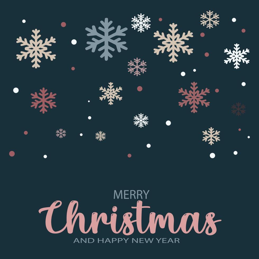 Snowflake greeting card design vector