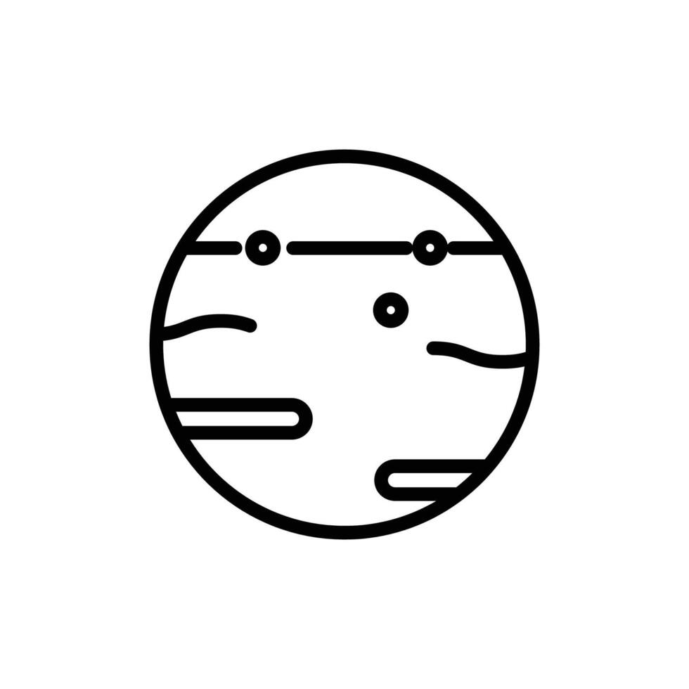 jupiter icon line vector