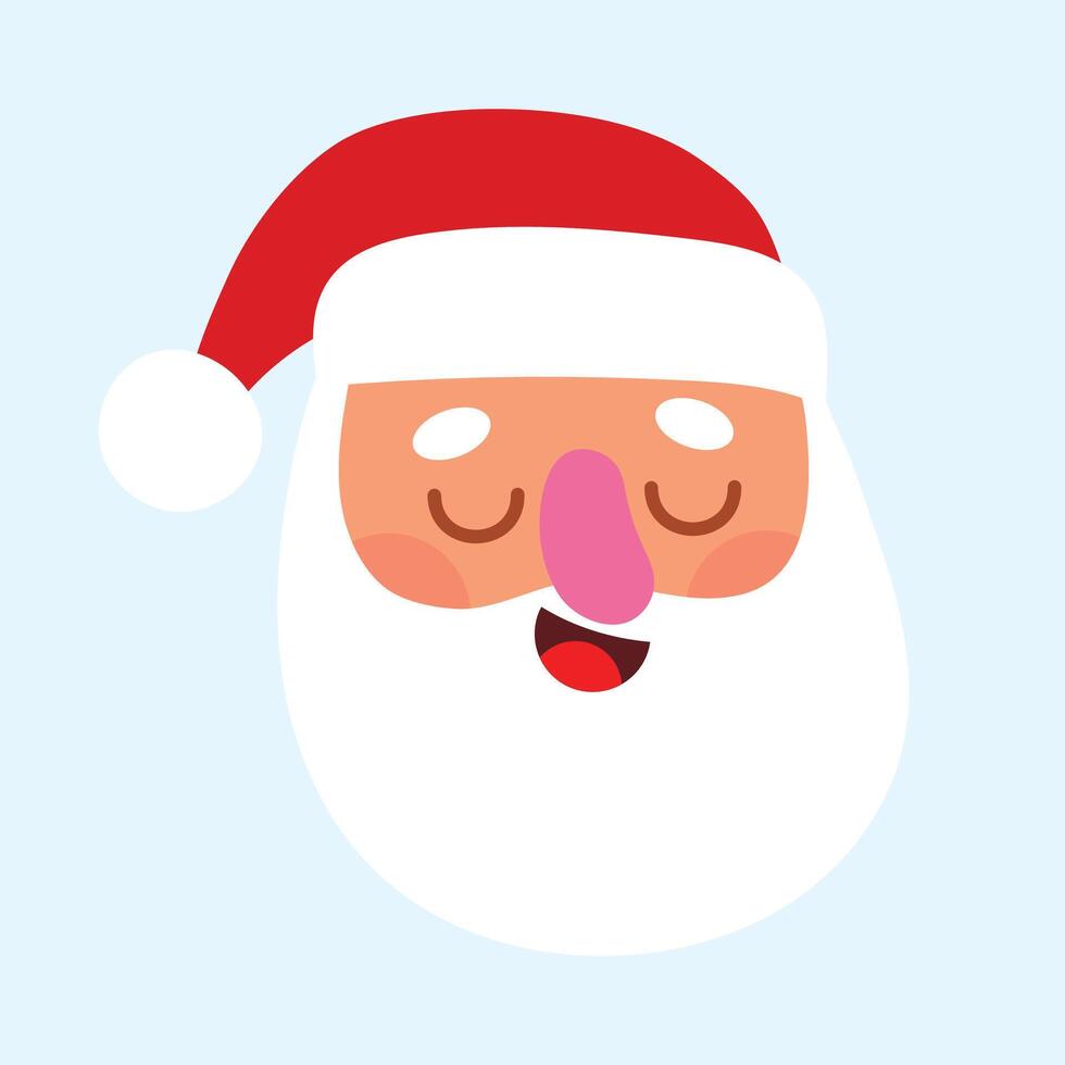 Santa claus chistmas illustration on blue background vector