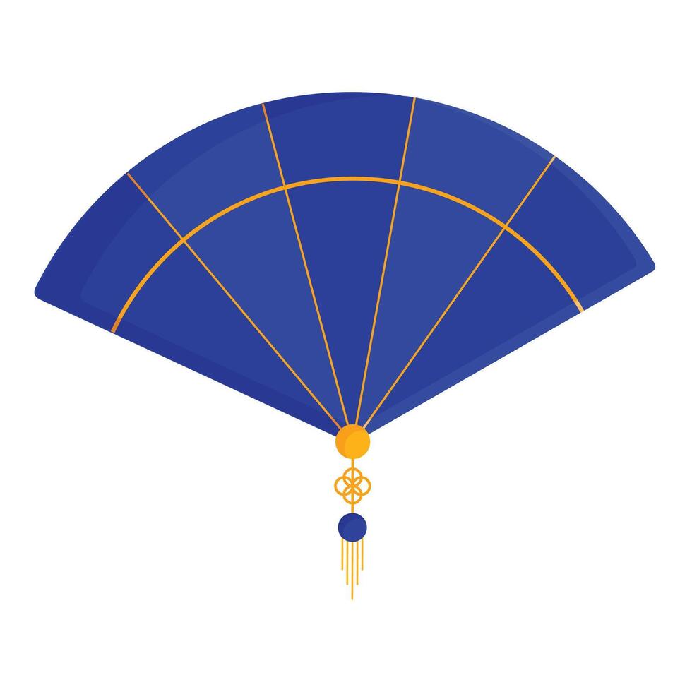 Chinese traditional fan illustration on a white vector